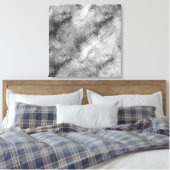 Hematite Gray Scribbled Texture Leinwanddruck (Insitu (Schlafzimmer))