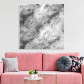 Hematite Gray Scribbled Texture Leinwanddruck (Insitu (Wohnzimmer))