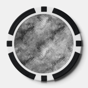 Hematite Gray Scribbled Texture Pokerchips