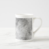 Hematite Gray Scribbled Texture Porzellantasse (Rechts)