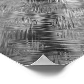 Hematite Gray Scribbled Texture Poster (Ecke)