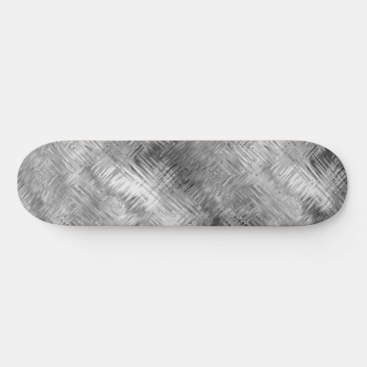Hematite Gray Scribbled Texture Skateboard (Horizontal)