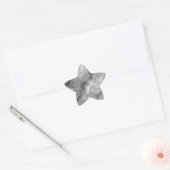 Hematite Gray Scribbled Texture Stern-Aufkleber (Umschlag)