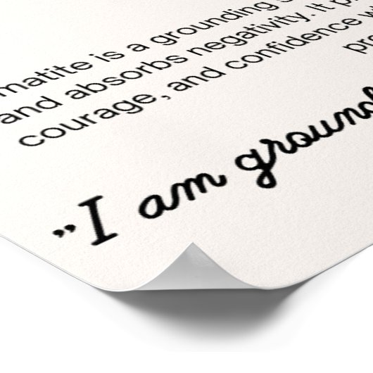 Hematite Stone Crystal Meaning Poster (Ecke)