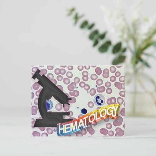 HEMATOLOGIE - Medizintechnik - Labor Postkarte (Stehend Vorderseite)