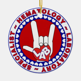 HEMATOLOGISTISCHE HEMATOLOGIE SPEZIALIST LOGO ROUN KERAMIK ORNAMENT