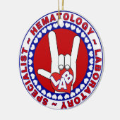 HEMATOLOGISTISCHE HEMATOLOGIE SPEZIALIST LOGO ROUN KERAMIK ORNAMENT (Links)