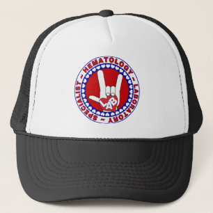 HEMATOLOGISTISCHE HEMATOLOGIE SPEZIALIST LOGO ROUN TRUCKERKAPPE