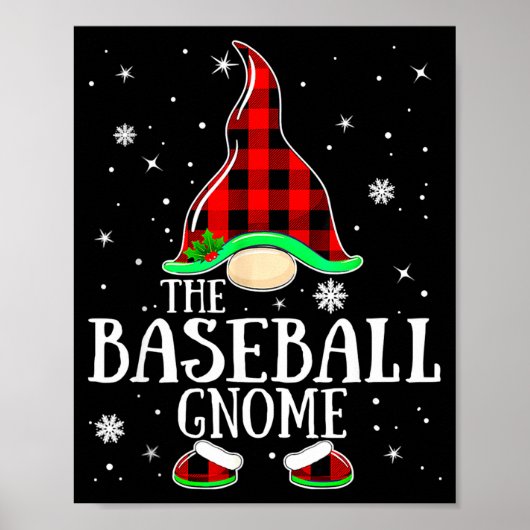 Hemd Baseball-Gnom Buffalo-Kariert Passend Poster (Vorne)