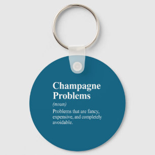 Hemd Champagner-Probleme Wörterbuch-Definition Schlüsselanhänger