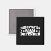 Hemd Dissertation verteidigt PhD Edd Doktortitel Magnet (Vorderseite/Rückseite)