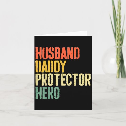 Hemd Ehemann Daddy Beschützer Held Vater Karte (Vorderseite)