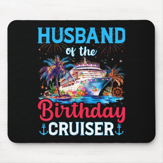 Hemd Ehemann Geburtstag Cruiser Kreuzfahrt Geburts Mousepad (Vorne)