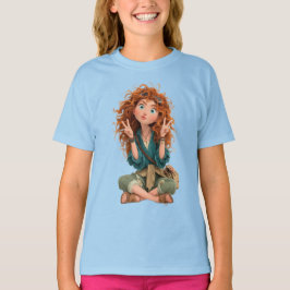Hemd eines Mädchens mit der Farbe Blau T-Shirt