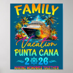 Hemd Familienurlaub Punta Cana passend Poster