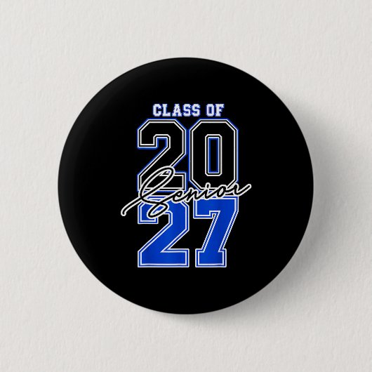 Hemd Klasse 2027 Senior 2027 Abschluss Button (Vorderseite)