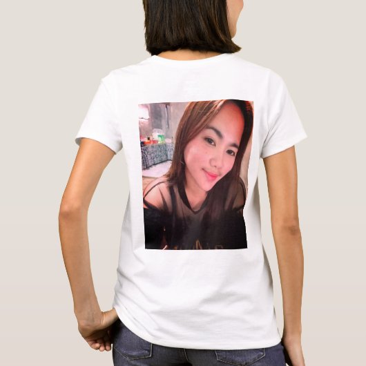 Hemd mit schönem Mädchen T-Shirt (Rückseite)