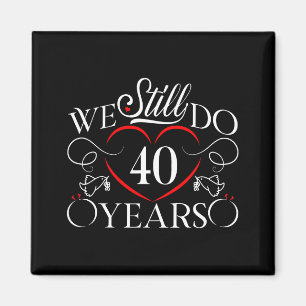 Hemd noch 40 Paar 40. Hochzeit Magnet