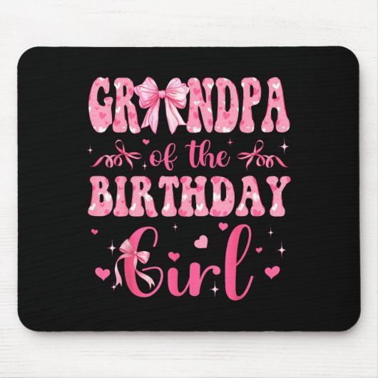 Hemd Opa Geburtstag passend Rosa Kokette Mousepad (Vorne)