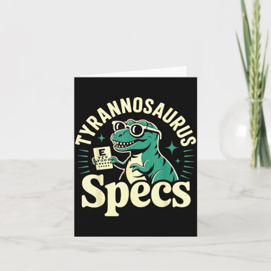 Hemd Optometrie Dinosaurier Optiker Optikerin Karte (Vorderseite)