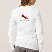 Hemd-Schulhaus u. Zeichenstift der T-Shirt (Rückseite)