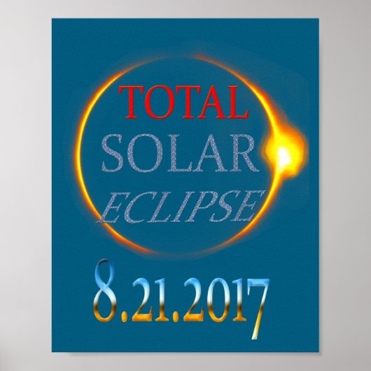 Hemd Totale Sonnenfinsternis 2017 Poster (Vorne)
