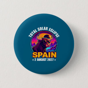 Hemd Totale Sonnenfinsternis Spanien August Button