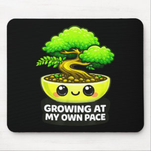 Hemd wächst in eigenem Tempo Bonsai-Baum Mousepad