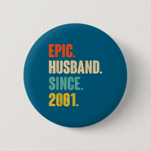 Hemd zum 24. Hochzeitstag für ihn episch Button