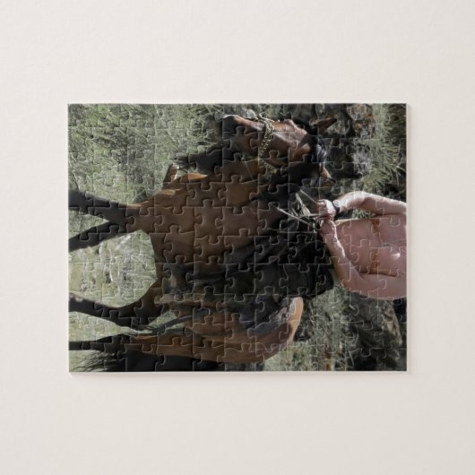 Hemdloser Putin reitet ein Pferd Puzzle (Horizontal)