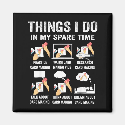 Hemdsachen Freizeit Hobby Karte Magnet (Vorne)