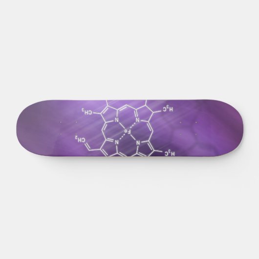 Heme-Molekül Strukturchemische Formel Skateboard (Horizontal)