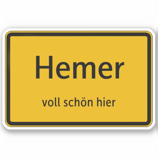 Hemer Aufkleber Sticker Autoaufkleber (Vorderseite)