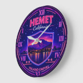 Hemet California Mountain Reflection Große Wanduhr (Winkel)