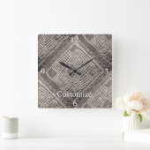 Hemet Maze Stone Thunder_Cove Quadratische Wanduhr (Zuhause)