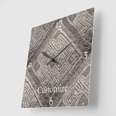 Hemet Maze Stone Thunder_Cove Quadratische Wanduhr (Winkel)