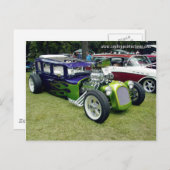 Hemi Frisierte Auto Postcard Postkarte (Vorne/Hinten)