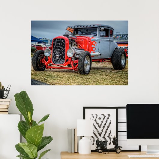Hemi Powered Frisierte Auto Poster (Heimbüro)
