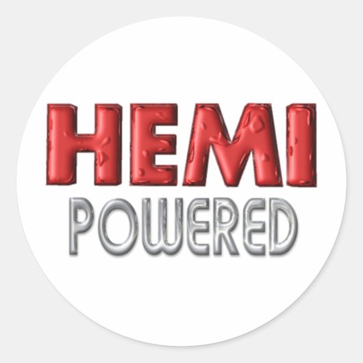 HEMI Powered Runder Aufkleber (Vorderseite)