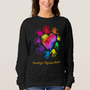 Hemiplegic Migräne Awareness Hands Hemiplegic Mig Sweatshirt
