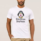 Hemiplegic Migräne-Bewusstseins-Pinguin T-Shirt (Vorderseite)