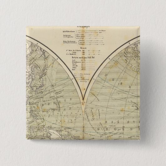 Hemisphäre Atlas-Karte Button (Vorderseite)