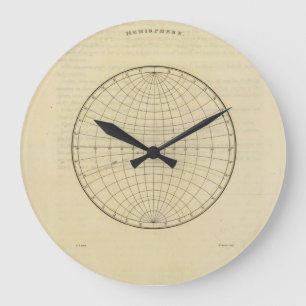 Hemisphäre Große Wanduhr
