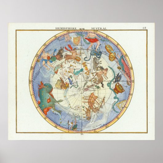 Hemisphäre | John Flamsteed Poster (Vorne)