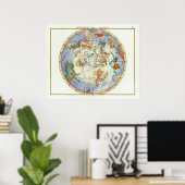 Hemisphäre | John Flamsteed Poster (Heimbüro)