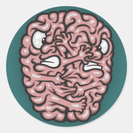 Hemisphären Runder Aufkleber (Vorderseite)