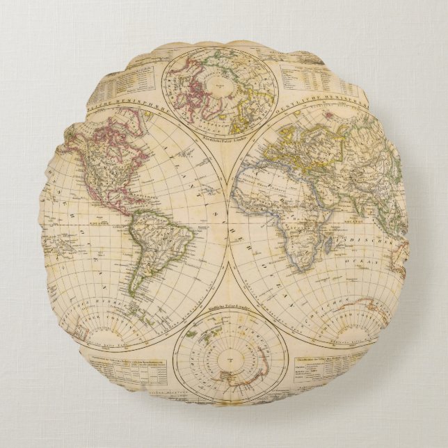 Hemisphären Rundes Kissen (Vorderseite)