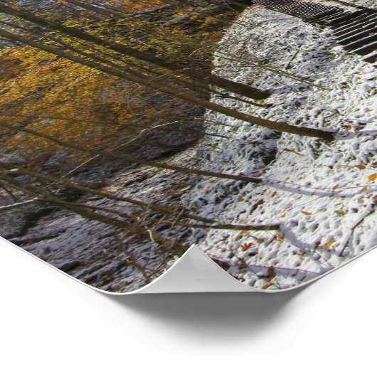 Hemlock Cliffs with Light Snow, Indiana Poster (Ecke)