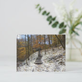 Hemlock Cliffs with Light Snow, Indiana Postkarte (Stehend Vorderseite)