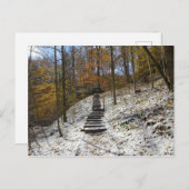 Hemlock Cliffs with Light Snow, Indiana Postkarte (Vorne/Hinten)